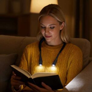 LED лампата за врат за четене на книга